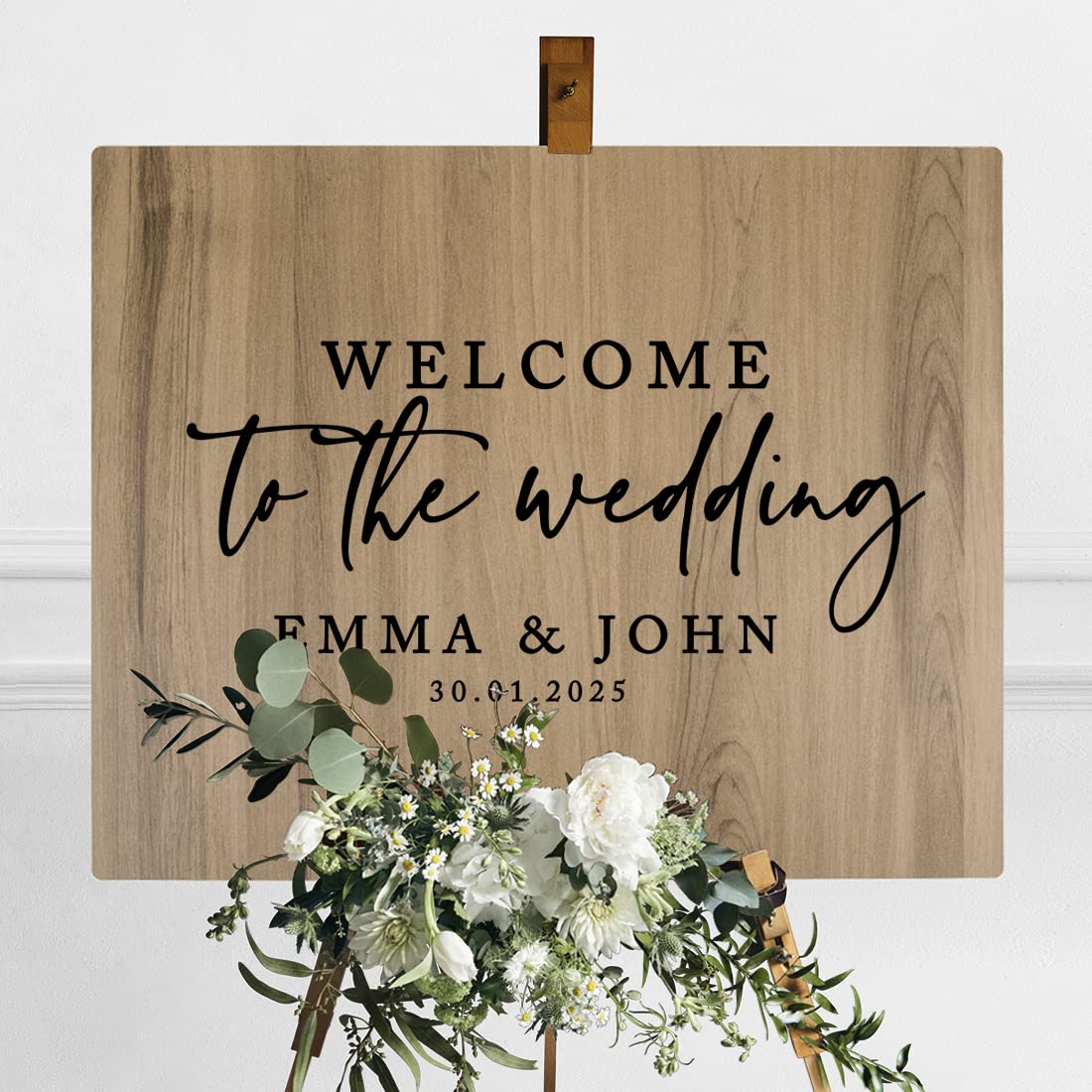Custom Wooden Welcome Sign for Wedding - 16