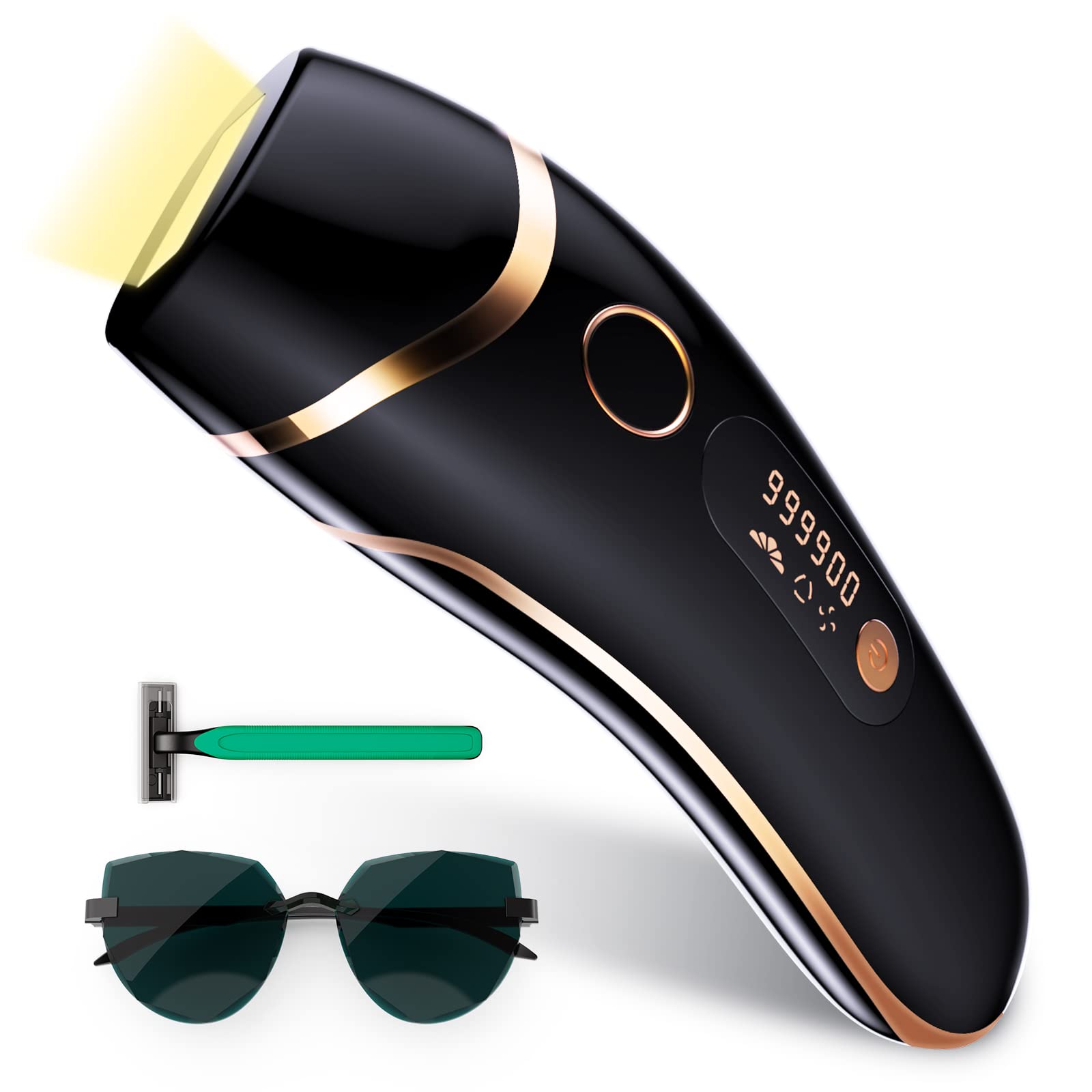 Best IPL Laser Hair Removal Device for Women & Men - Permanent Hair Removal for Face, Upper Lip, Chin, Bikini, Legs & Body - At-Home Hair Removal System for Smooth Skin | Perfect for Facial Hair, Bikini Line & Full Body Hair Removal