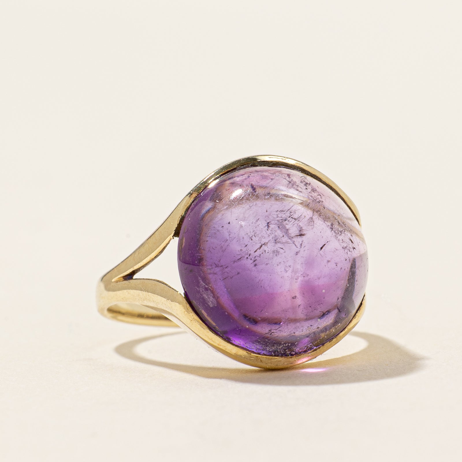 9.00ct Round Cabochon Cut Amethyst Gemstone for Jewelry Making - Size 6, Perfect for Rings, Pendants & DIY Craft Projects