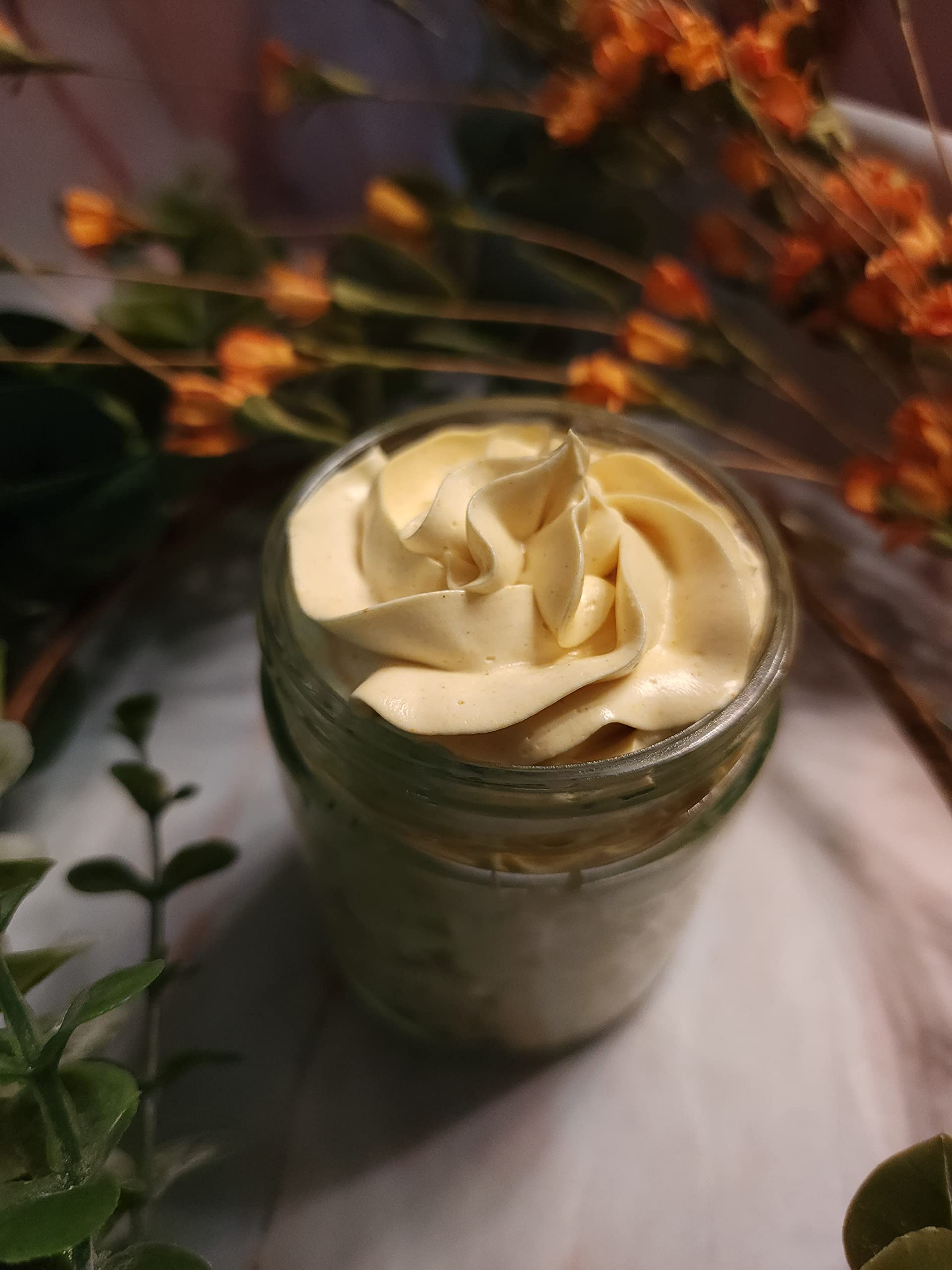 Organic Turmeric Whipped Shea Body Butter for Glowing Skin - Reduces Swelling & Redness - Natural Skincare for Dry, Sensitive Skin - Perfect for Daily Moisturizing & Post-Workout Recovery