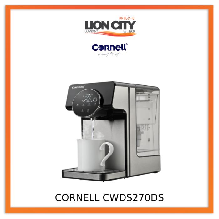 Cornell 2.7L Instant Hot & Cold Water Dispenser with Evolve+ Filtration System - Countertop Home & Office Use (Model CWDS270DS)