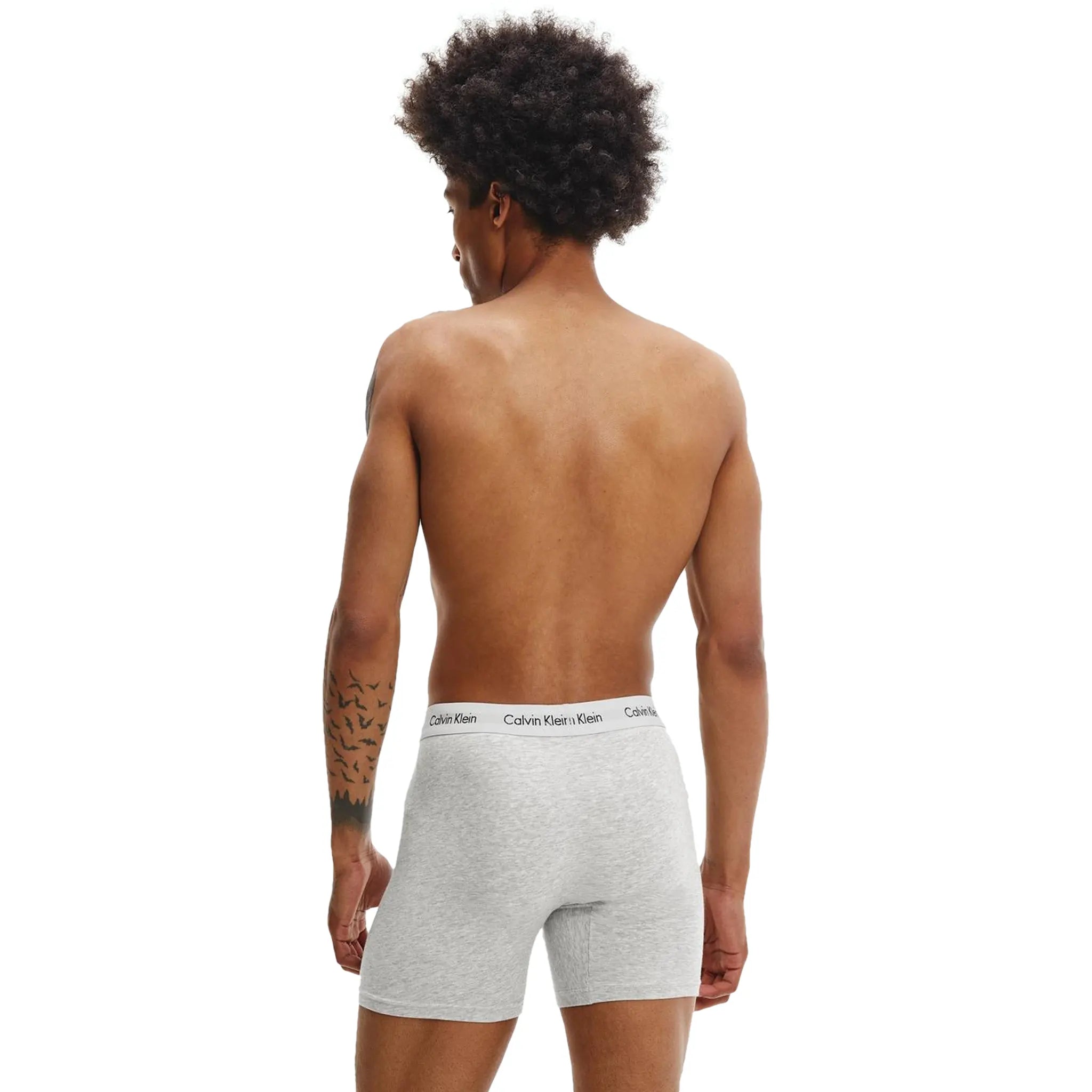 Calvin Klein Men's 3-Pack Boxer Briefs - White, Black, Grey - Soft Cotton Underwear for Everyday Comfort & Support | Perfect for Workout, Travel & Daily Wear