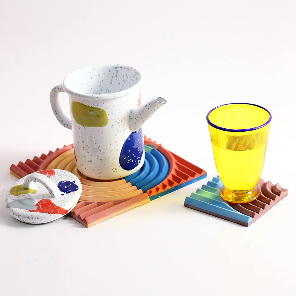 Premium Silicone Coaster Molds for Resin - DIY Square Concrete Coaster Making Kit - Handmade Cup Mats & Table Decor for Home, Office, and Gifts