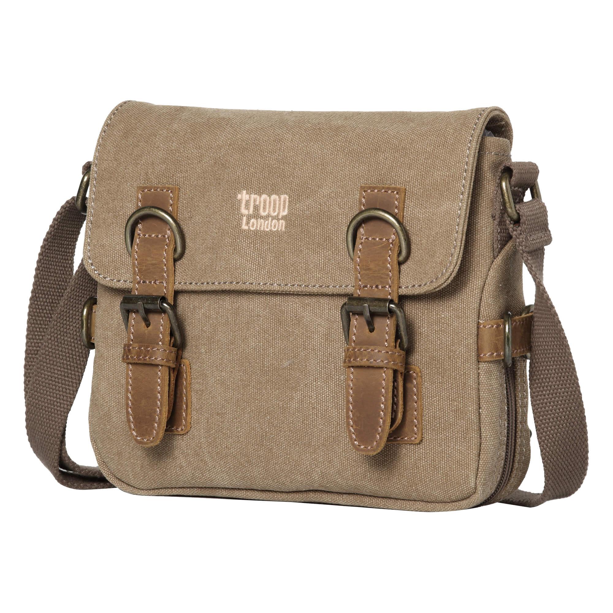 Troop London Classic Canvas Crossbody Bag - Stylish & Durable Travel Bag for Men & Women | Perfect for Daily Commute, Weekend Trips & Outdoor Adventures
