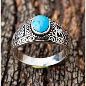 Turquoise Kokopelli Sterling Silver Ring for Women - Handmade Native American Jewelry - Perfect for Boho, Southwest & Festival Fashion