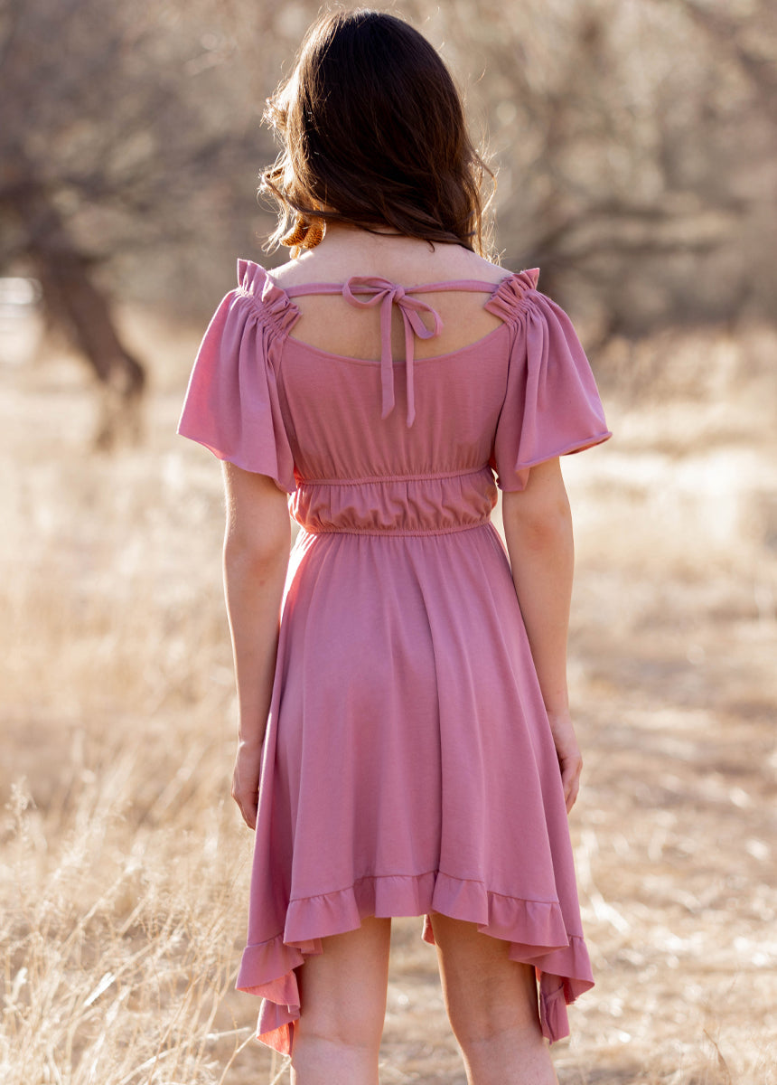Elegant Mauve Fran Dress for Women - Perfect for Weddings, Parties & Special Occasions