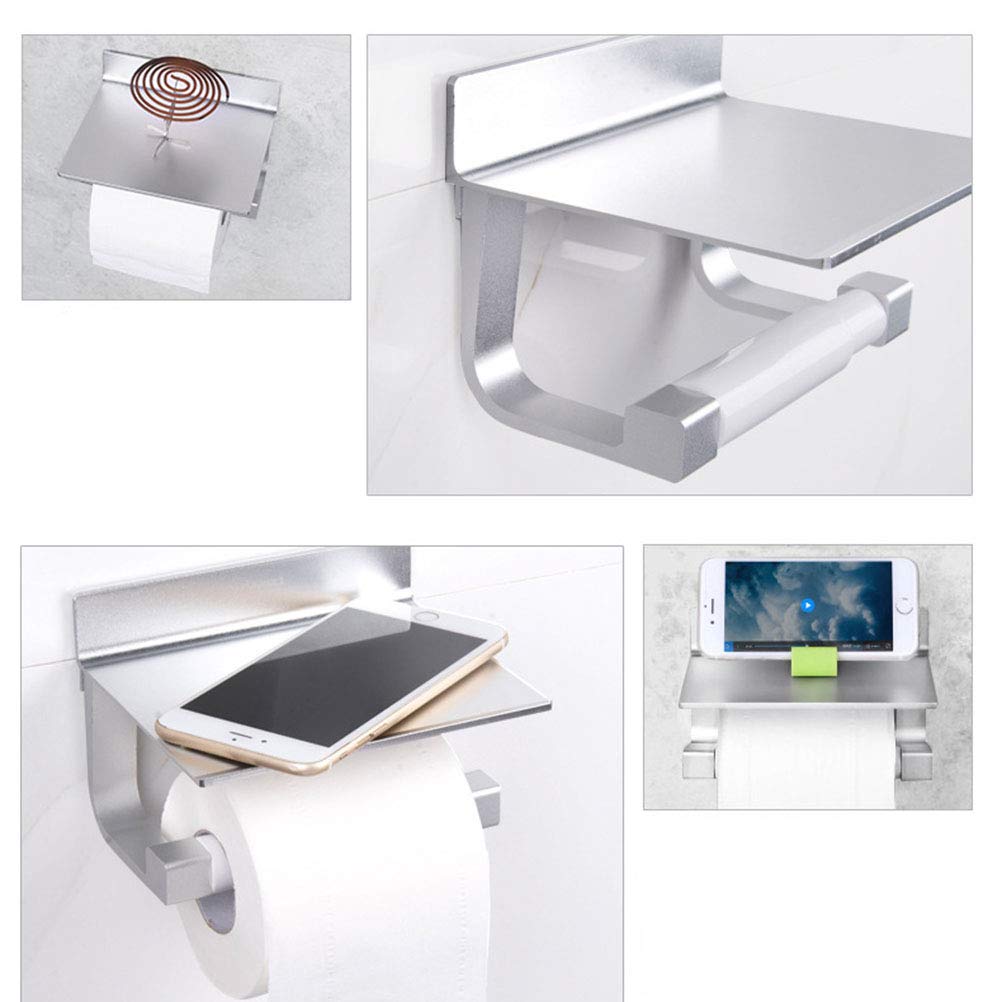VICASKY Wall Mount Toilet Paper Holder - Bathroom Tissue Dispenser & Paper Towel Rack - Durable Stainless Steel Roll Holder for Home, Office, RV & Car Use