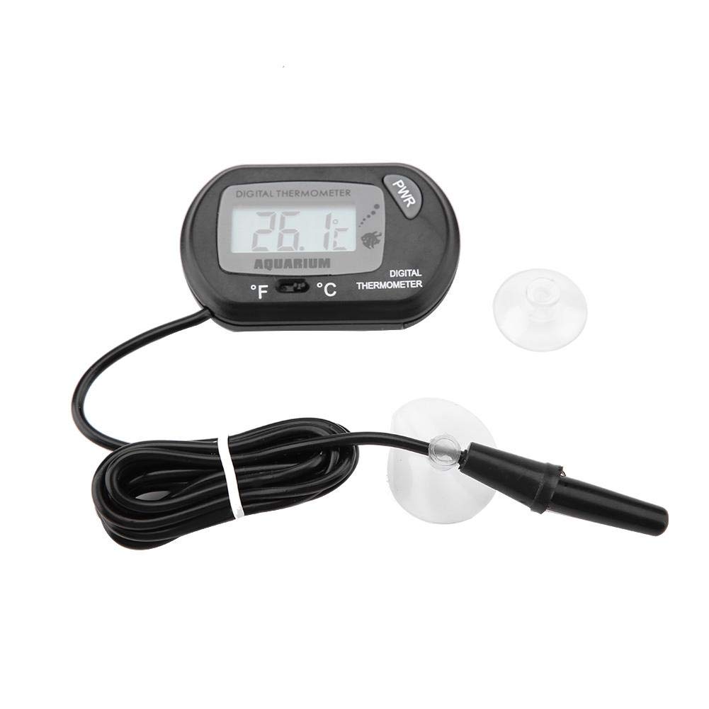 TOPINCN LCD Digital Aquarium Thermometer - Waterproof Fish Tank & Reptile Terrarium Temperature Gauge with Submerge Probe | Ideal for Freshwater/Saltwater Tanks, Turtle Habitats & Reptile Enclosures