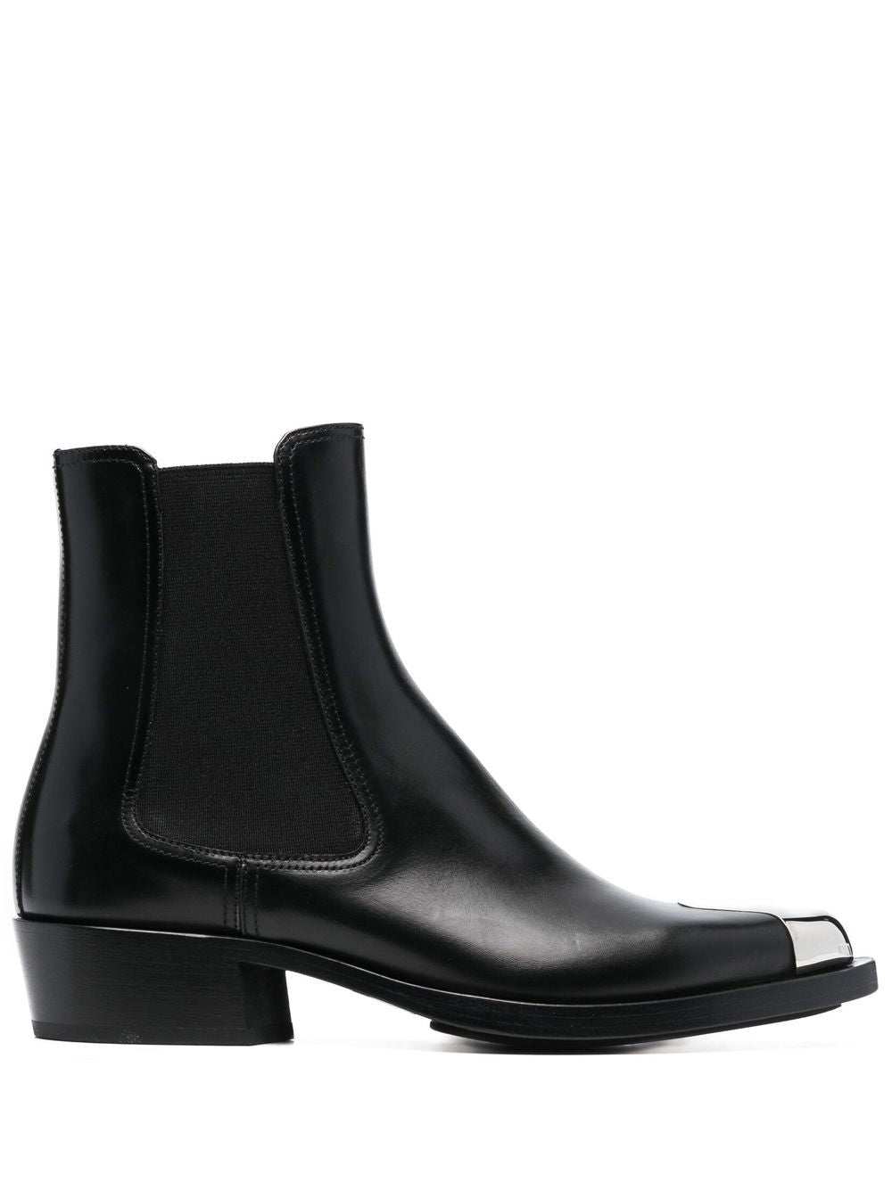 Alexander McQueen Black Leather Boots for Women - Stylish & Comfortable Ankle Boots for Casual Wear, Office & Night Out