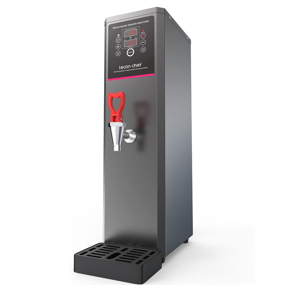 Commercial Electric Water Boiler 20L 1500W - Fast Heating Hot Water Dispenser with Filter, Automatic Temperature Control, Countertop Design (Black) - Perfect for Restaurant, Home, Office, Tea Shop, Coffee Station & Catering Service