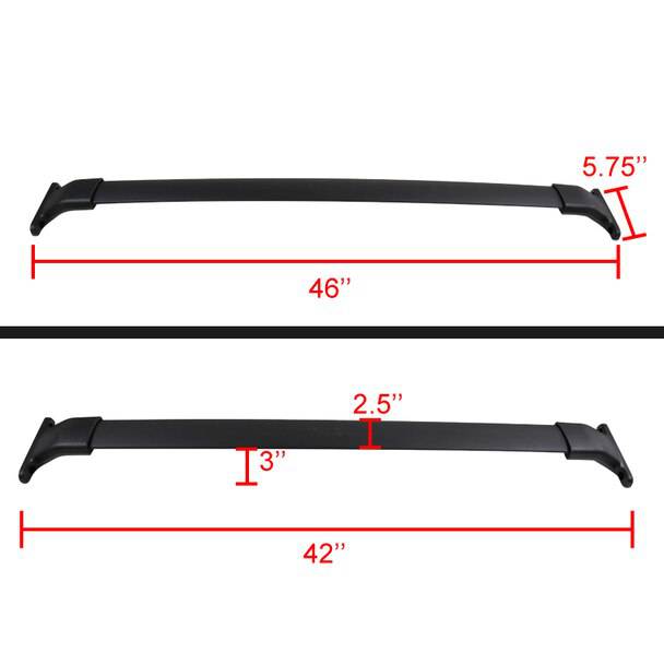 2011-2015 Honda Odyssey Cross Bars - OEM Style Black Roof Rack Cross Bars for Cargo & Outdoor Adventures