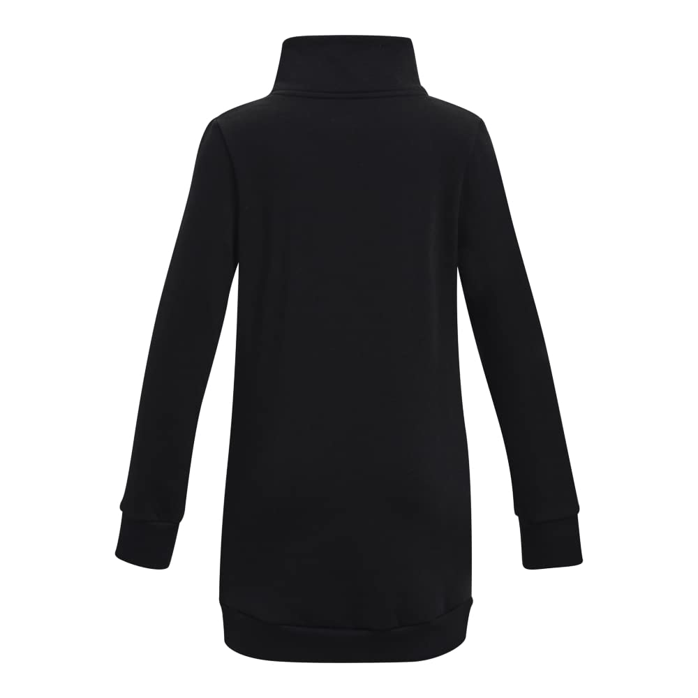 Under Armour Girls Rival Fleece High Neck Funnel Tunic - Soft Athletic Pullover for Running, Training & School - Warm Winter Layering Top for Active Kids