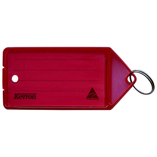KEVRON ID35 Large Luggage Tags - Set of 12 Red Travel Tags for Suitcases, Backpacks & Bags | Durable Travel Accessories for Airlines, Cruise Ships & Vacation Trips