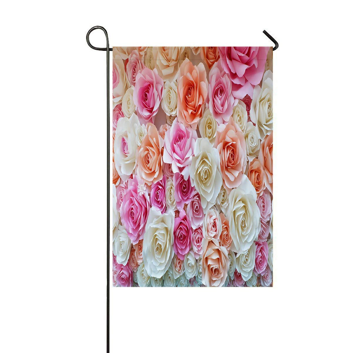 ECZJNT 12x18 Inch Decorative Garden Flag - Colorful Flowers Paper Outdoor Flag for Home, Party, Yard & Garden Decor - Perfect for Spring, Summer & Holiday Celebrations