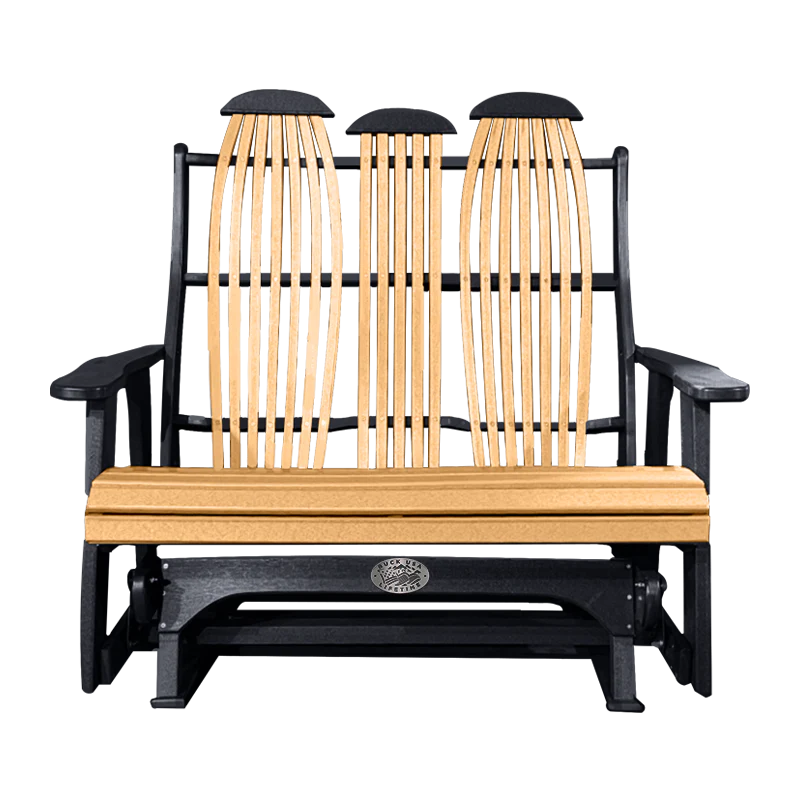 Buck USA Blue Ridge Outdoor Double Glider Chair - Heavy Duty Steel Frame, All-Weather Resistant, Comfortable Patio Swing for Garden, Deck, Backyard & Porch Relaxation