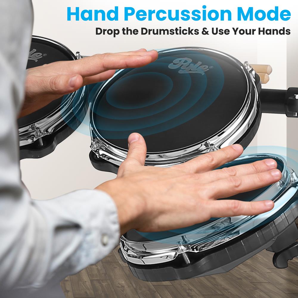 Best Electronic Drum Kit for Beginners & Professionals - Portable Digital Drum Set with Headphones & Sticks - Perfect for Home Practice, Studio Recording & Live Performances