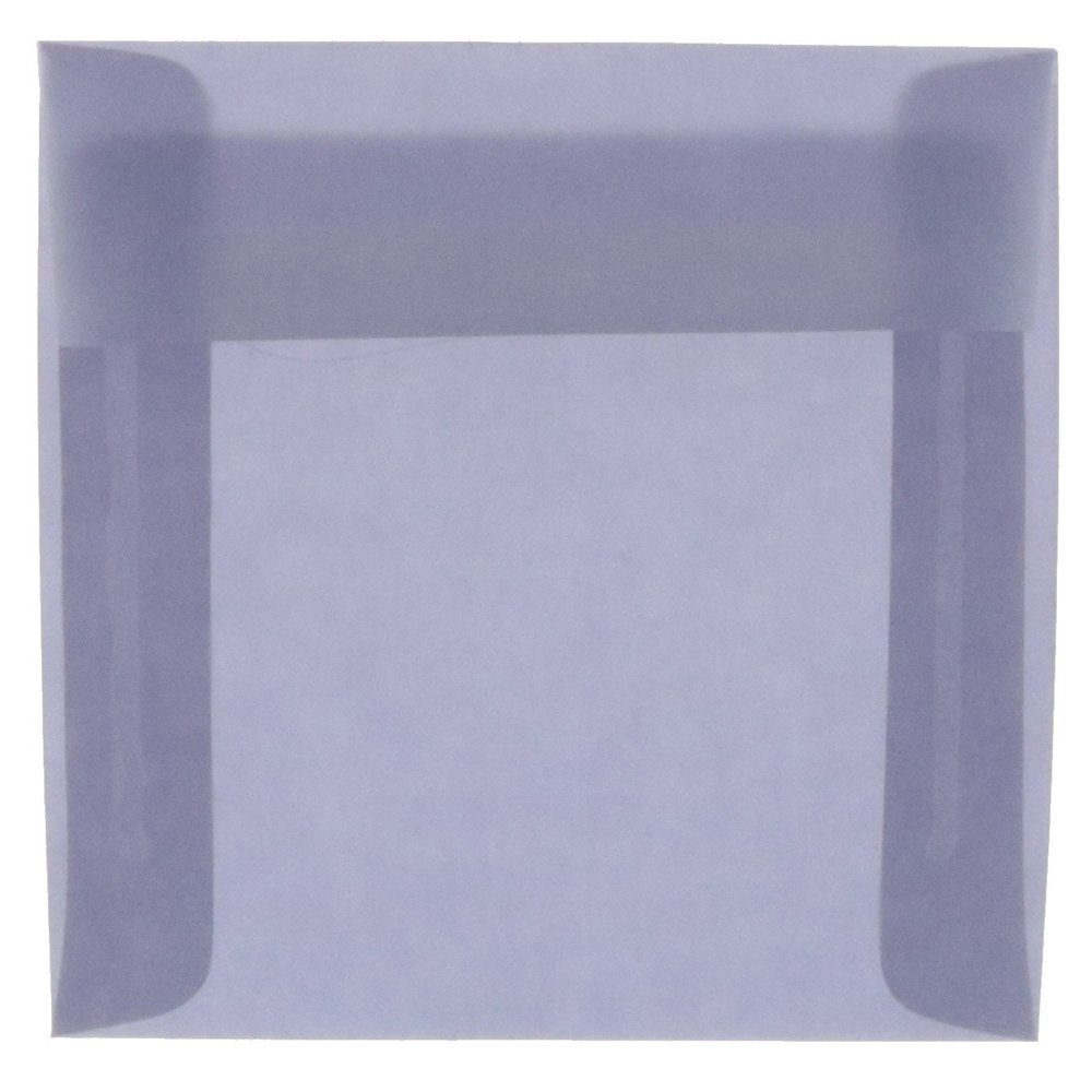 JAM PAPER 6 x 6 Inch Square Translucent Vellum Invitation Envelopes - Wisteria Purple - Bulk Pack of 250 - Perfect for Wedding Invitations, Greeting Cards, and Party Stationery