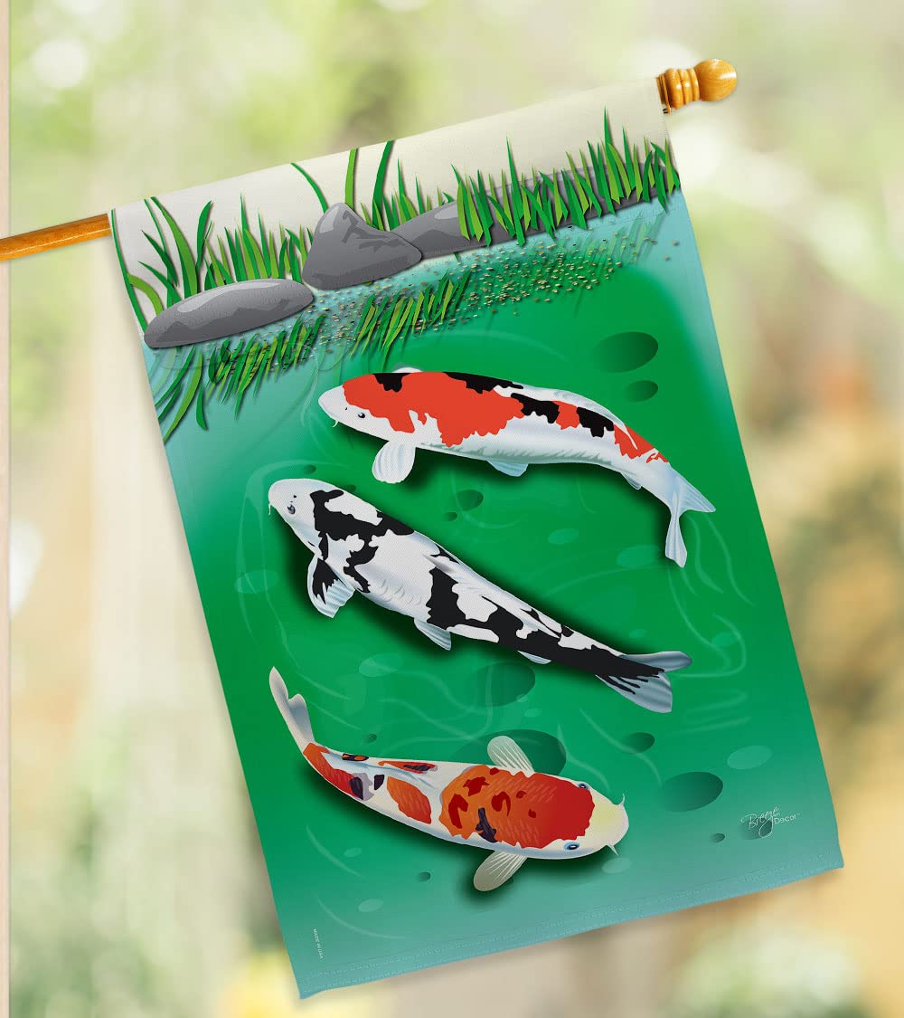 Koi Coastal Flag Set 28x40 - House Decor for Outdoor & Garden