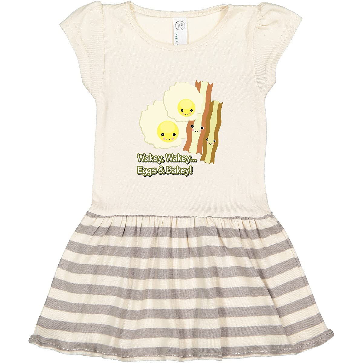 Cute Kawaii Wakey Wakey Eggs N Bakey Toddler Dress for Playdates & Parties
