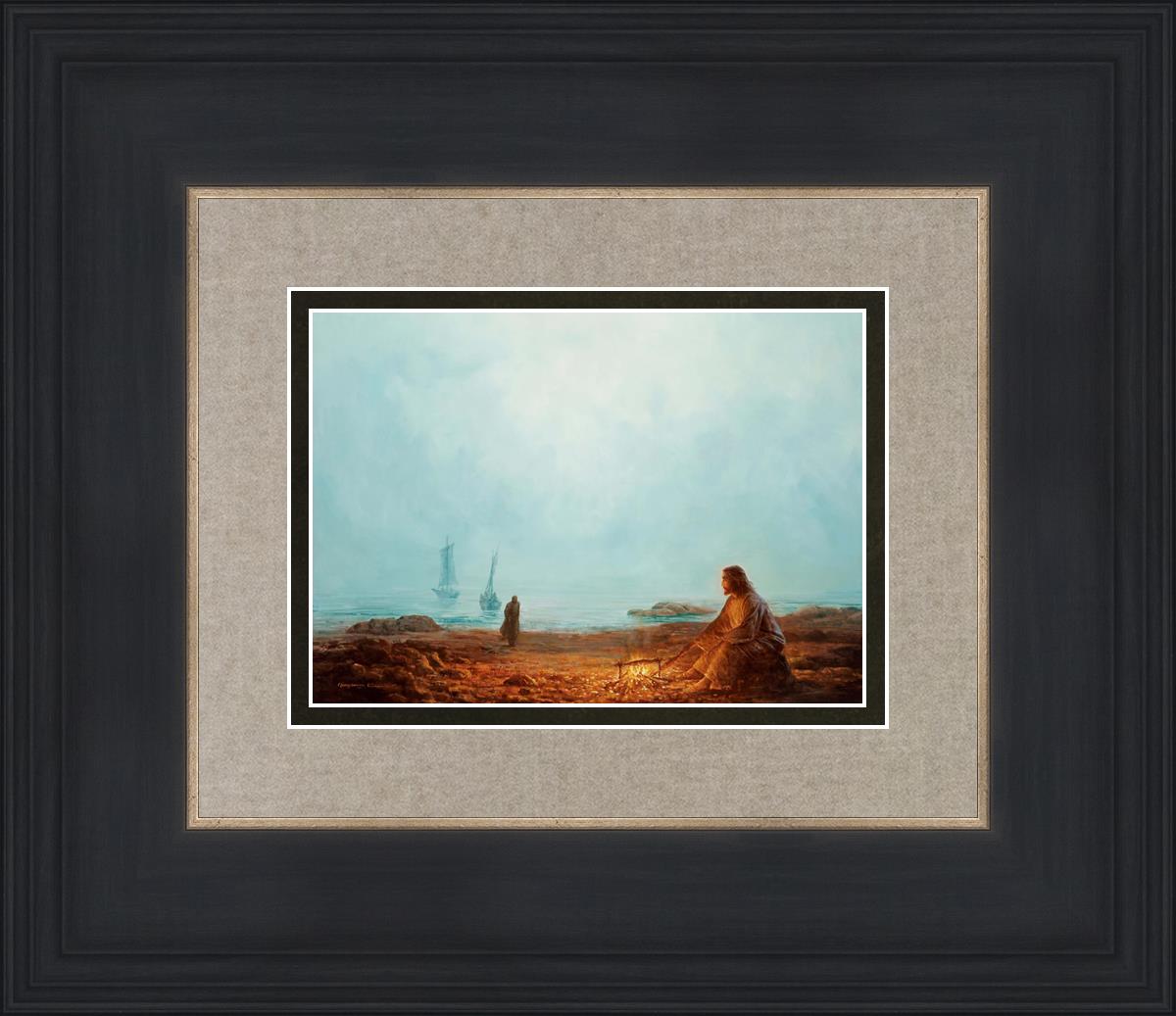 By The Shore By Yongsung Kim - Beautiful Coastal Wall Art for Beach House Decor, Living Room & Bedroom - Ocean Sunset Painting for Home & Office