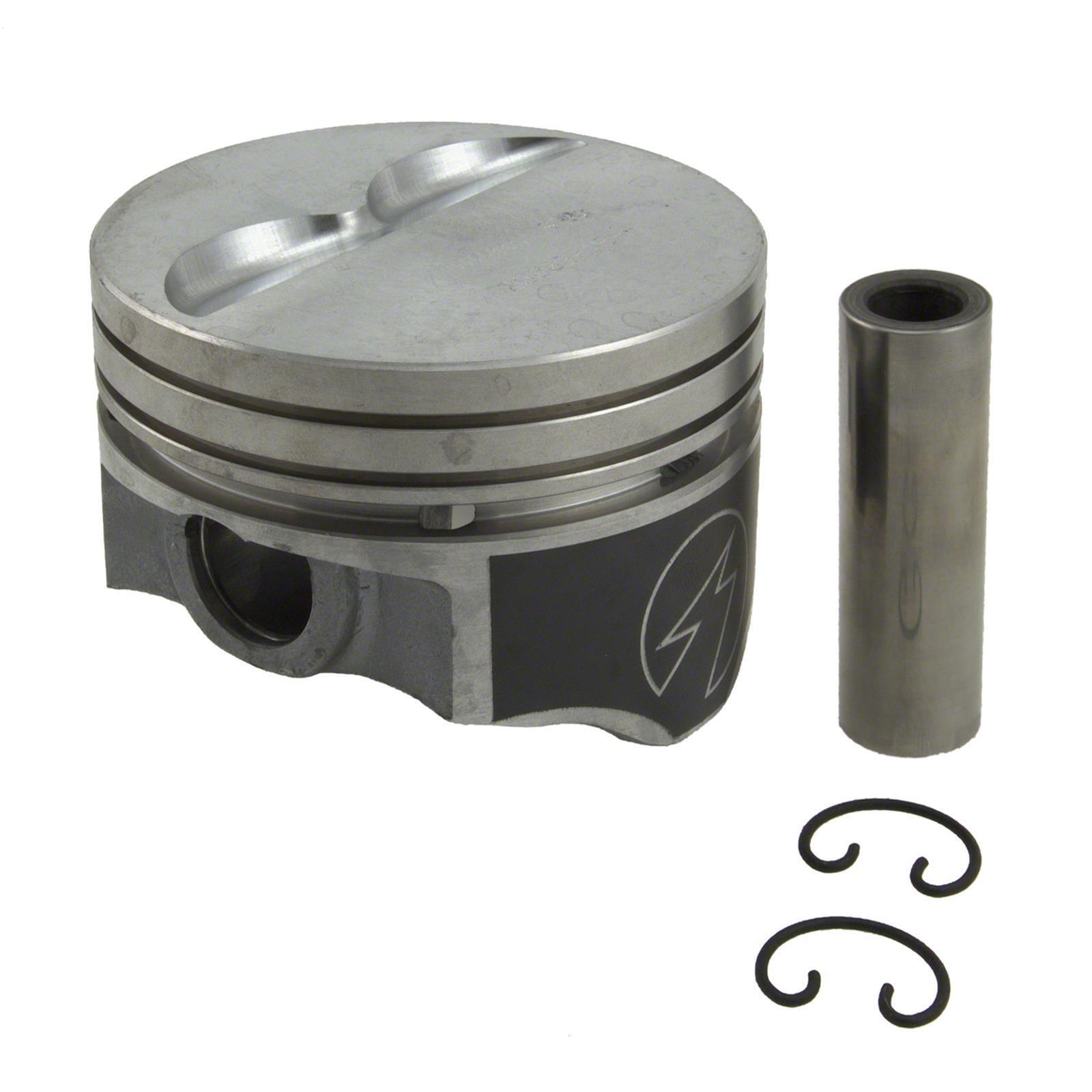 SPEED PRO Hypereutectic Flat Top 2vr Pistons Set with MOLY Rings for Chevy 350 9.7:1 STD - High Performance Engine Upgrade for Racing & Street Use