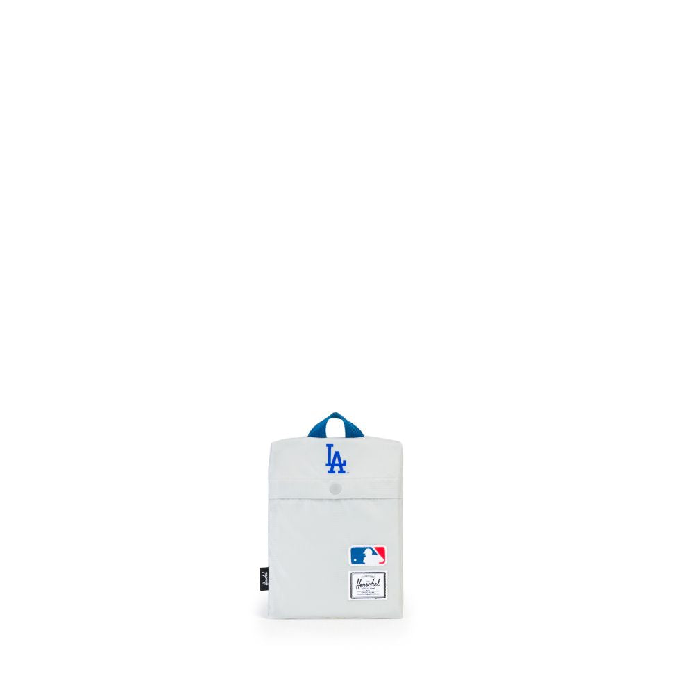 Herschel x MLB Los Angeles Dodgers Compact Daypack Backpack - Lightweight & Foldable for Travel, School & Outdoor Adventures (Grey)