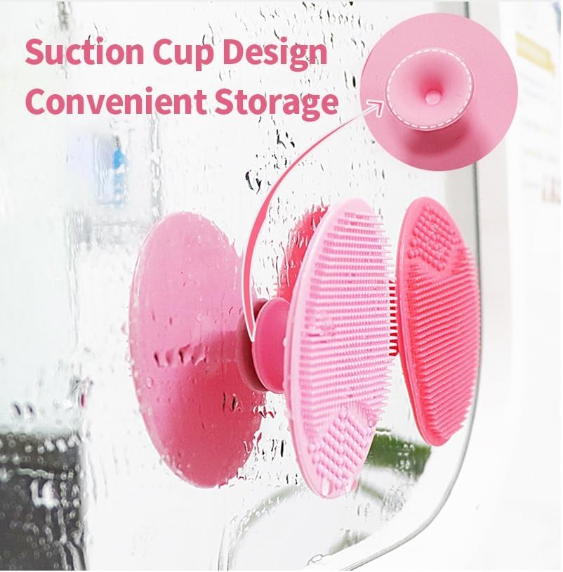 MobFest® Silicone Baby Shampoo Brush & Facial Cleansing Tool - Gentle Exfoliating Blackhead Remover for Sensitive Skin, Multi-Color Set of 6 - Perfect for Newborn Bath Time & Daily Skincare Routine