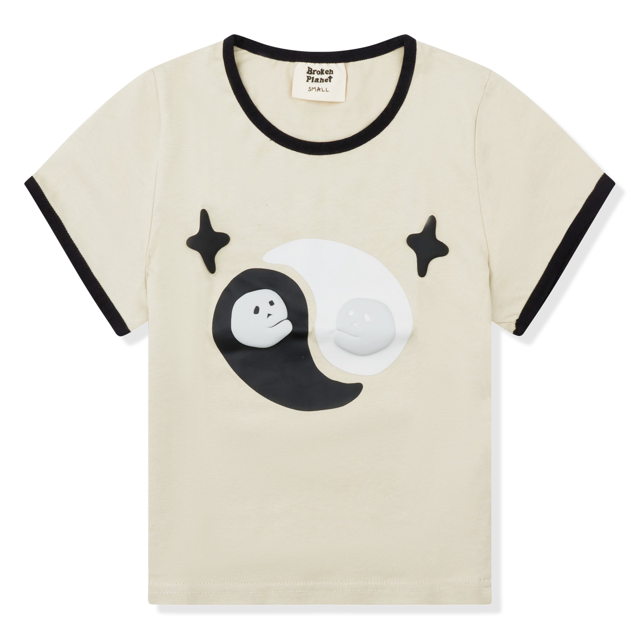 Broken Planet Find Your Balance Bone White Kids T-Shirt | Trendy Graphic Tee for Boys & Girls | Perfect for School, Playdates & Casual Outfits