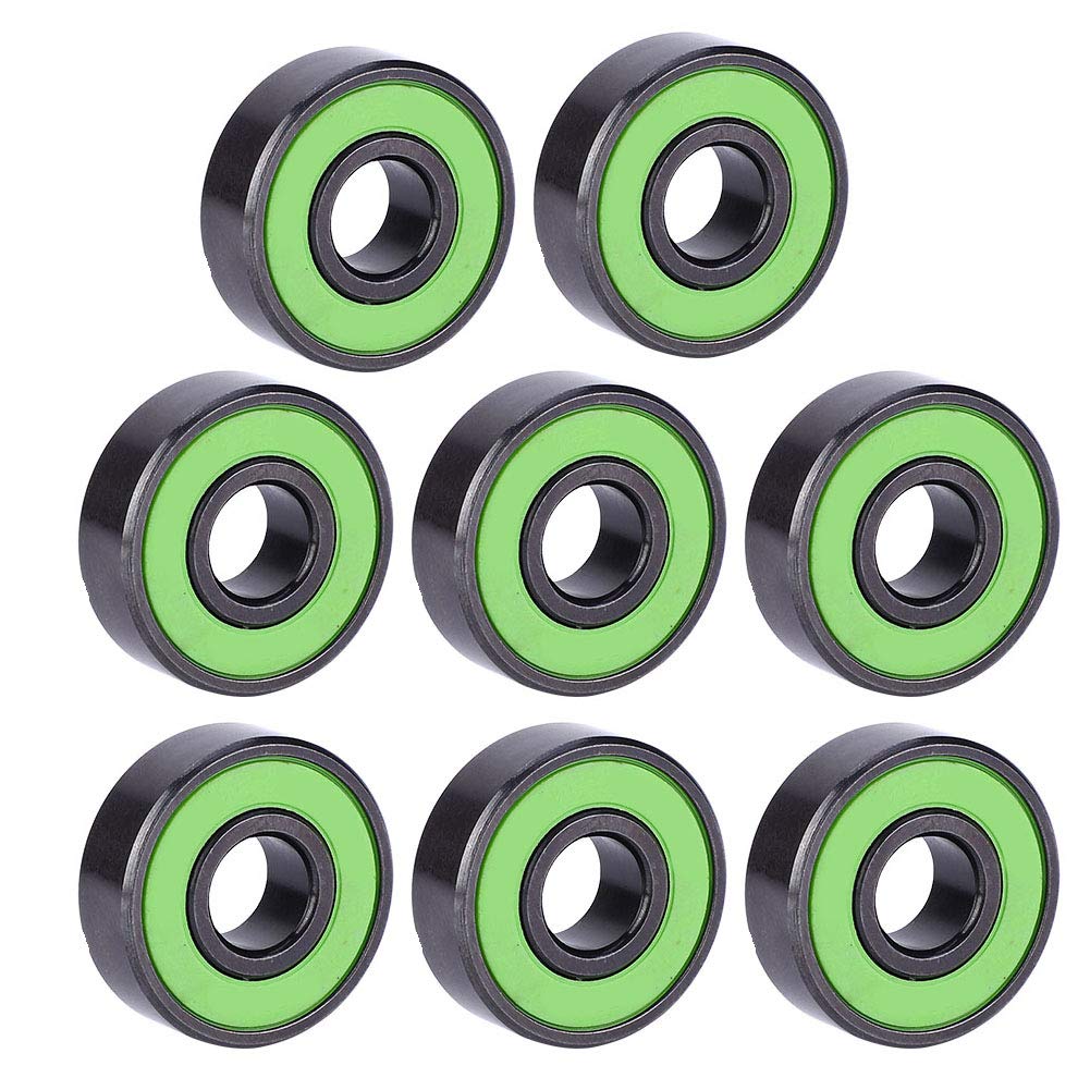 FECAMOS High-Speed Skateboard Bearings - Premium Steel ABEC-9 Longboard Bearings for Smooth & Fast Riding | Durable & Rust-Proof | Perfect for Street Skating, Downhill & Cruising
