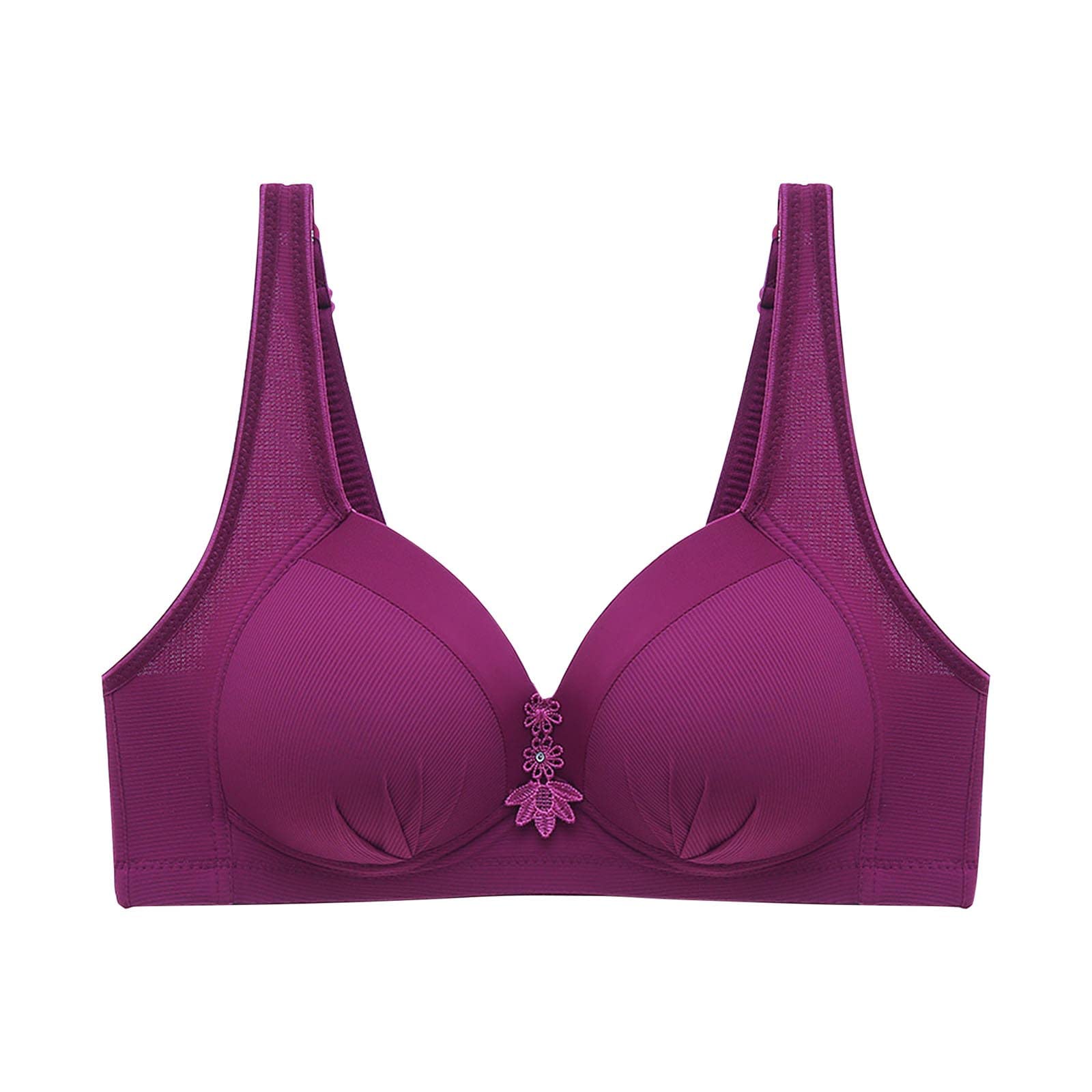 Women's Sexy Full-Coverage Wireless Push-Up Bra - No Wire Comfort with Stay-in-Place Straps & Back Buckle - Lightly Padded for Natural Lift - Perfect for Everyday Wear, Date Nights & Special Occasions