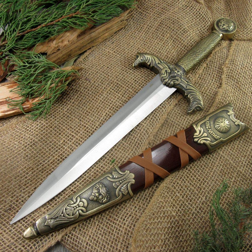 SZCO Supplies King Arthur Dagger - Medieval Replica Collectible Knife for Cosplay, LARP & Historical Reenactment | Perfect for Theater, Halloween Costumes & Display