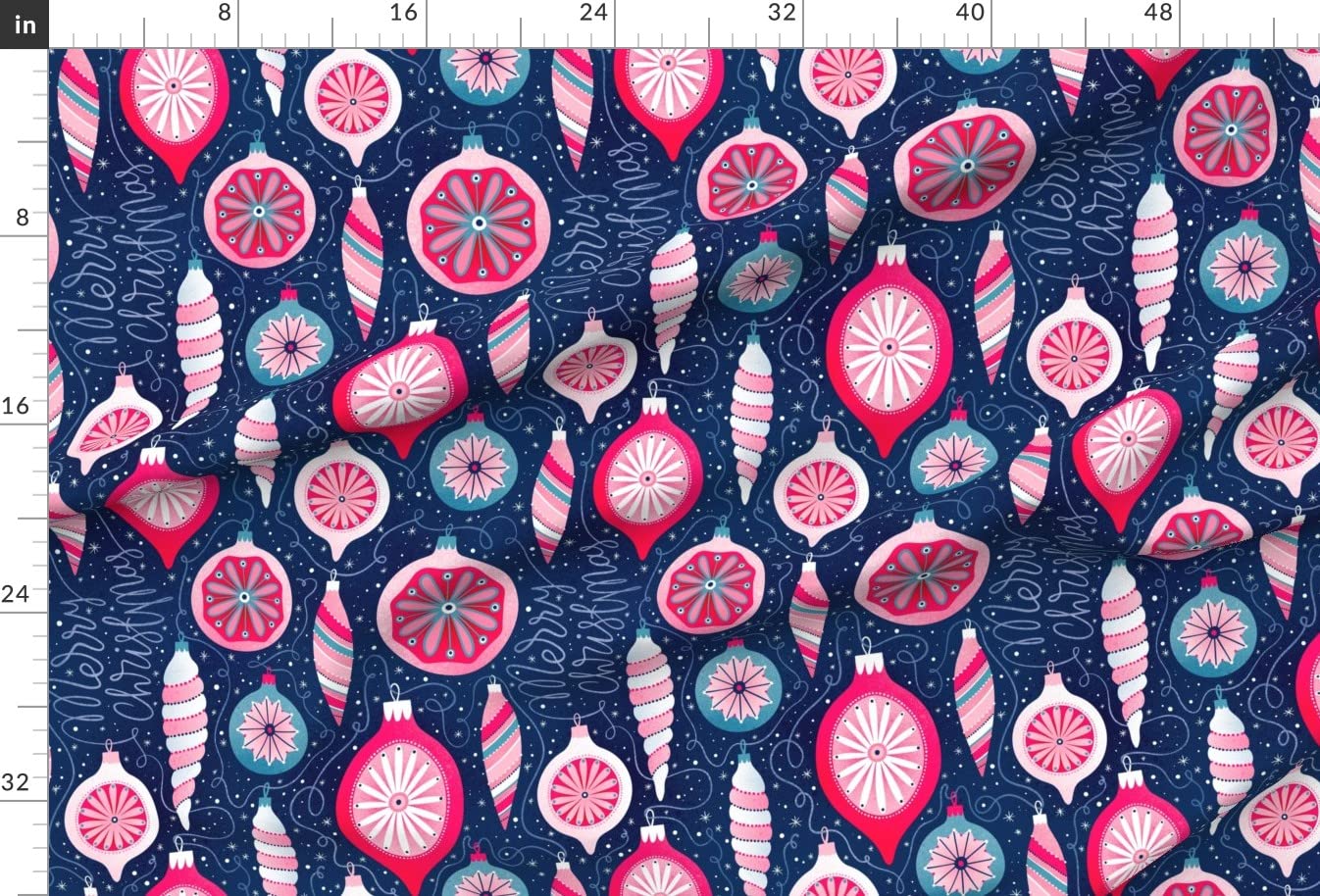 Christmas Holiday Maximalist Printed Minky Fabric Fat Quarter - Soft Plush for Sewing Baby Blankets, Quilt Backing & DIY Crafts - Perfect for Holiday Decor, Gift Making & Cozy Home Projects