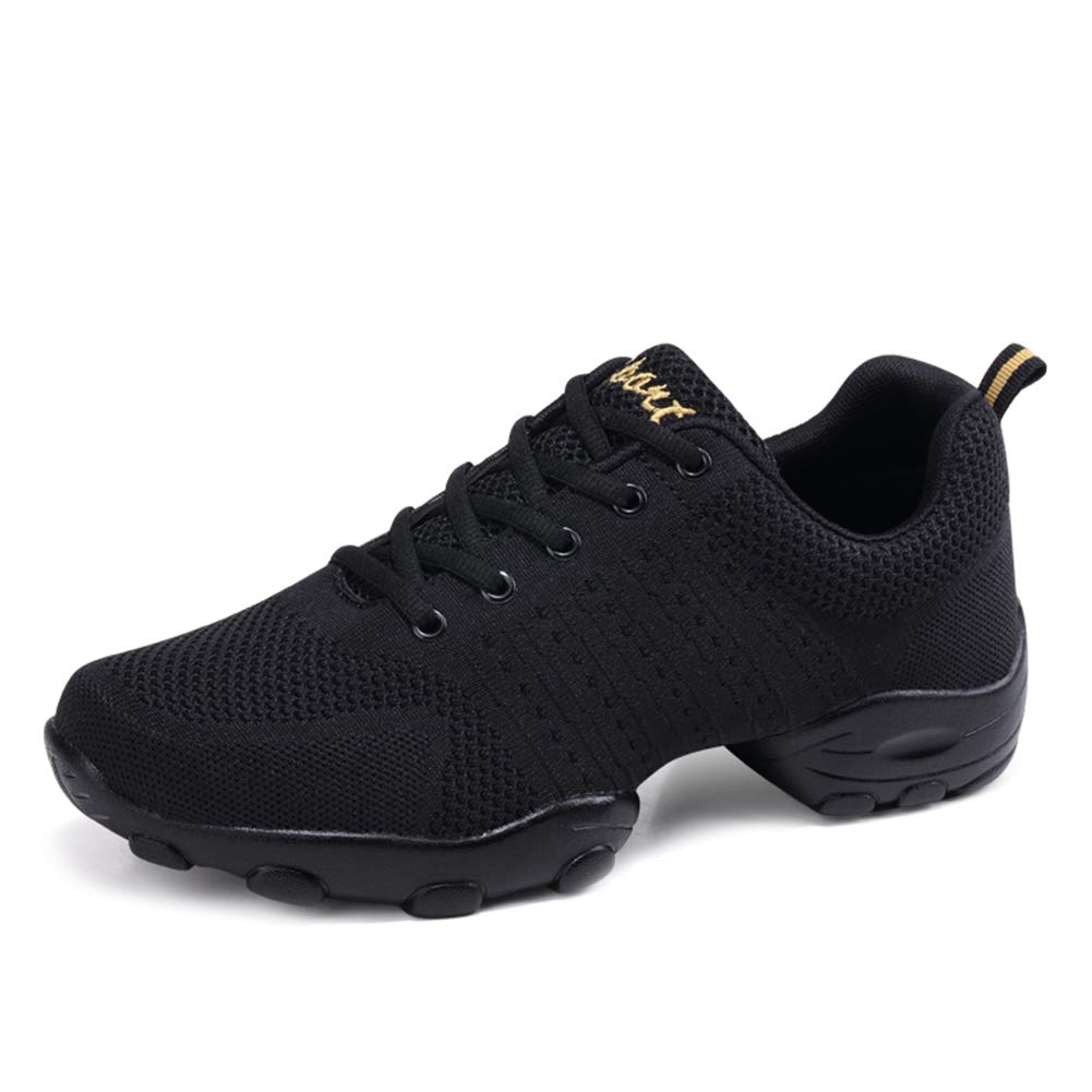 Men's Breathable Synthetic Mesh Lace-up Dance Sneakers - Split Sole Jazz & Athletic Walking Shoes for Dance, Gym & Casual Wear - Perfect for Jazz, Ballet, Hip Hop & Everyday Comfort