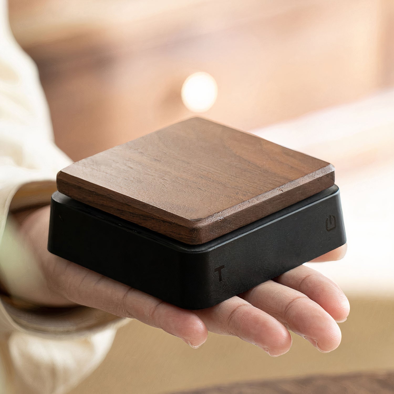 Premium Solid Wood Digital Kitchen Scale for Precise Tea & Coffee Brewing - Perfect for Home Baristas & Gourmet Cooking