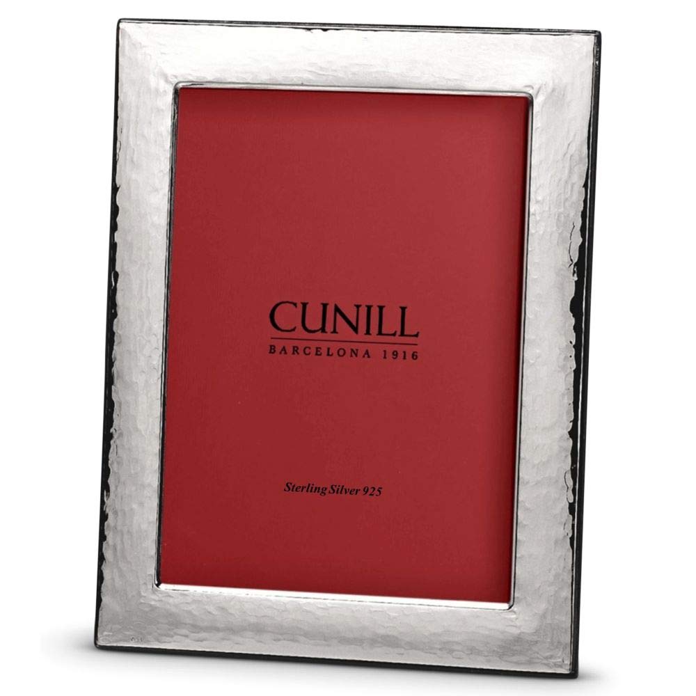 Handmade Cunill Hammered Sterling Silver 8x10 Picture Frame - Engravable Gift for Wedding, Anniversary & Home Decor