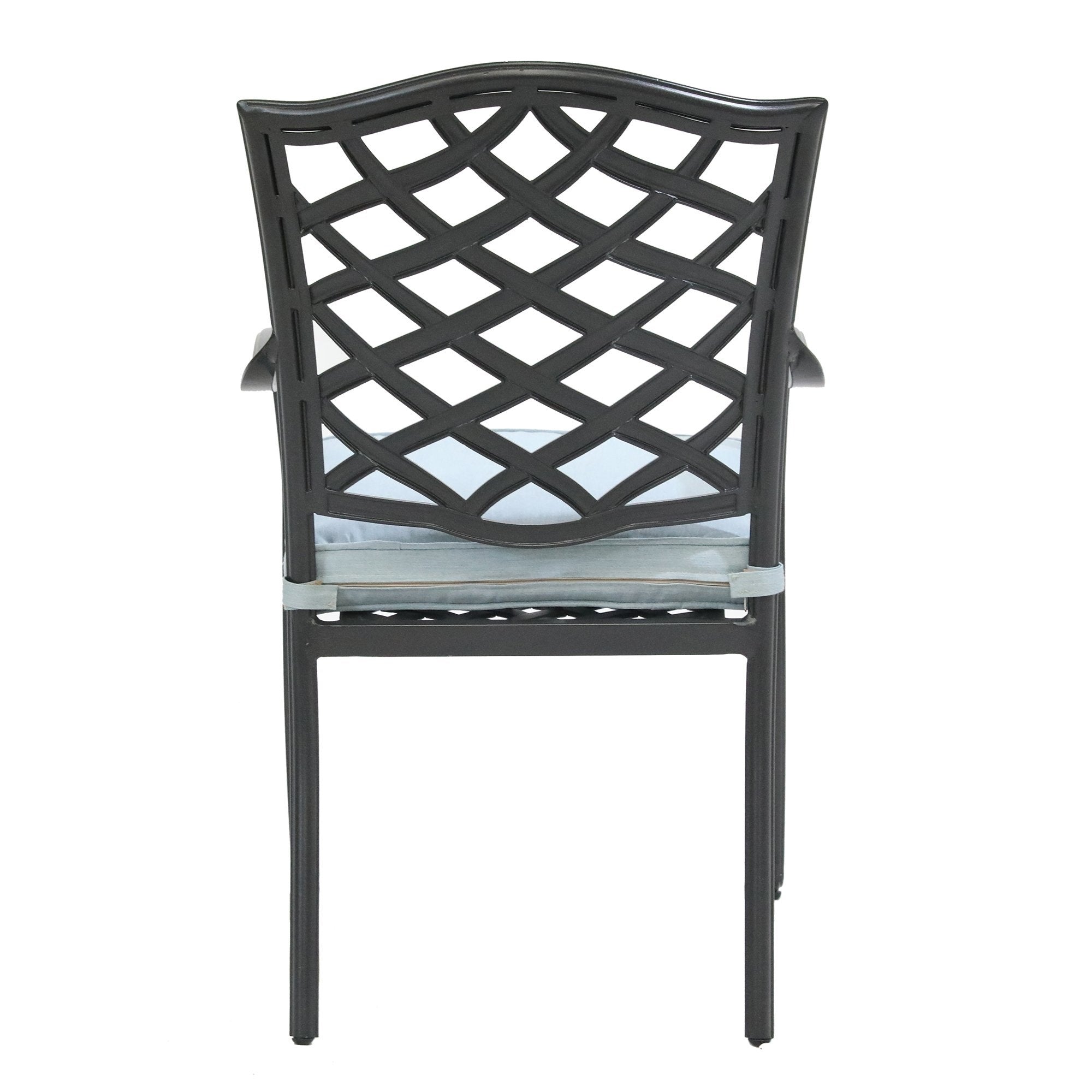 Modern Light Blue Dining Arm Chairs Set of 2 - Upholstered Side Chairs for Kitchen, Dining Room, Breakfast Nook & Home Decor