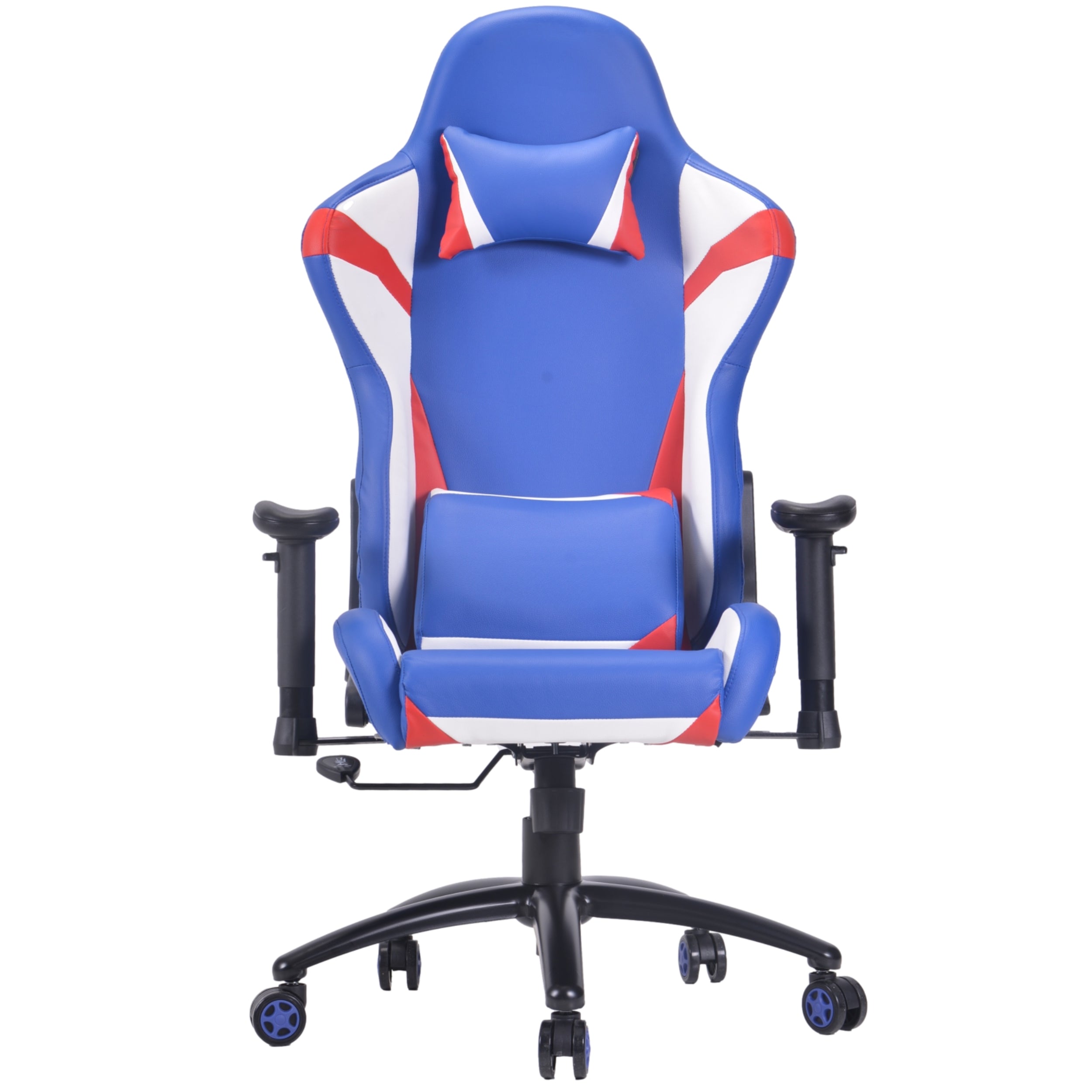 PRO X Series 77E07 Ergonomic Gaming Chair - Blue, Red, White | High Back Racing Style with Lumbar Support | Perfect for PC, PS5, Xbox Gaming & Home Office Setup