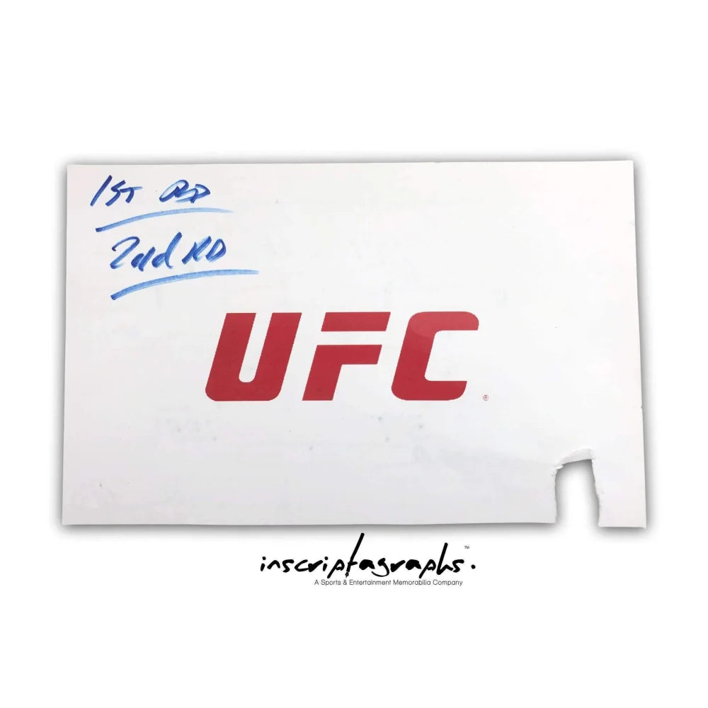 Authentic UFC Octagon Used Intro Card - Bruce Buffer's Czech Blachowicz vs Thiago Santos Fight Collectible | Perfect for MMA Memorabilia Display & UFC Fan Gifts