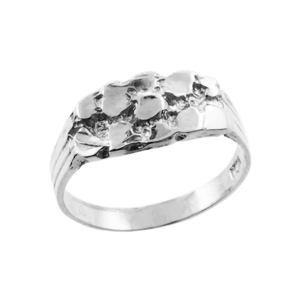 10K White Gold Polished Baby Bracelet for Boys - Perfect Christening Gift & First Birthday Present