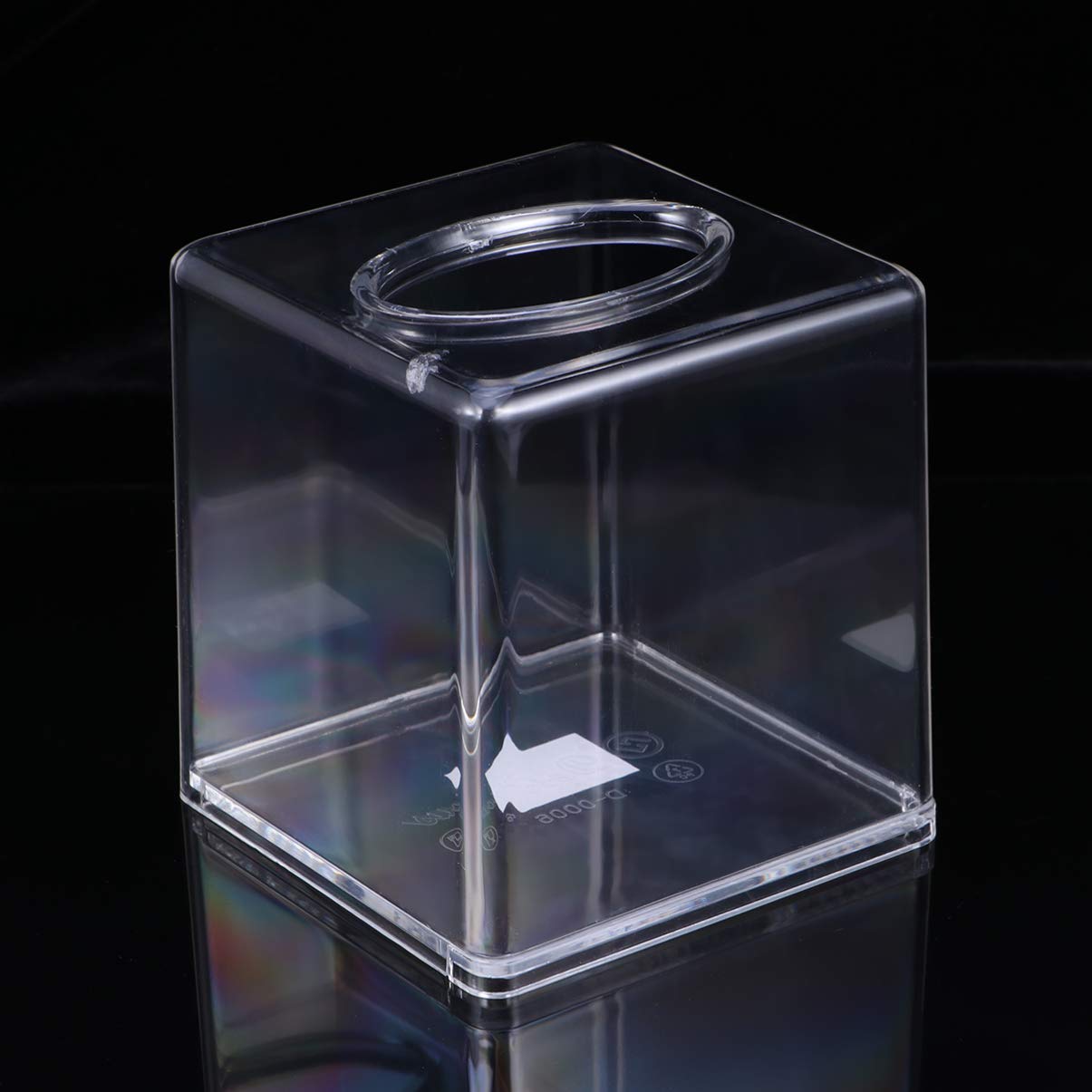 Cabilock Clear Plastic Tissue Box Cover - Rectangular Napkin Holder for Facial Tissues | Bathroom, Kitchen & Office Organizer | Stylish Home & Workspace Storage Solution