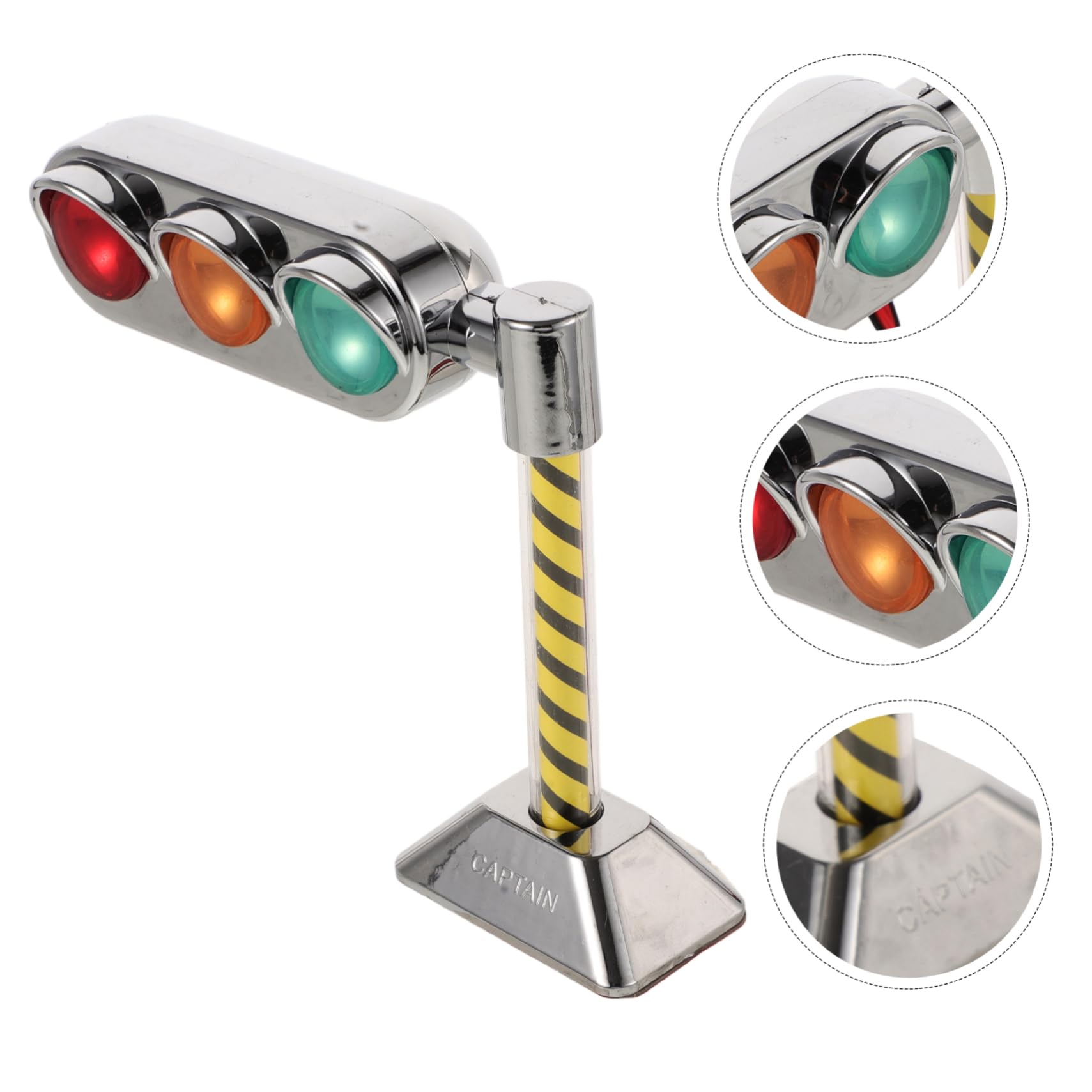 Realistic LED Illuminated Traffic Signal Light - Home Decor, Office Ornament, Model Train Set Accessory | Perfect for Themed Parties, Man Cave Decor & DIY Projects