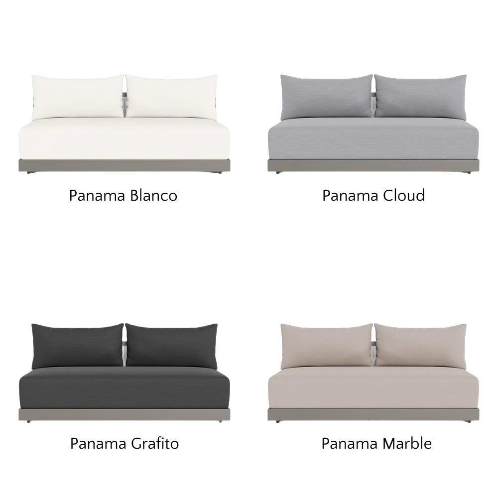 Antigua Outdoor 2-Seat Armless Patio Sofa - Perfect for Poolside, Garden, and Backyard Relaxation