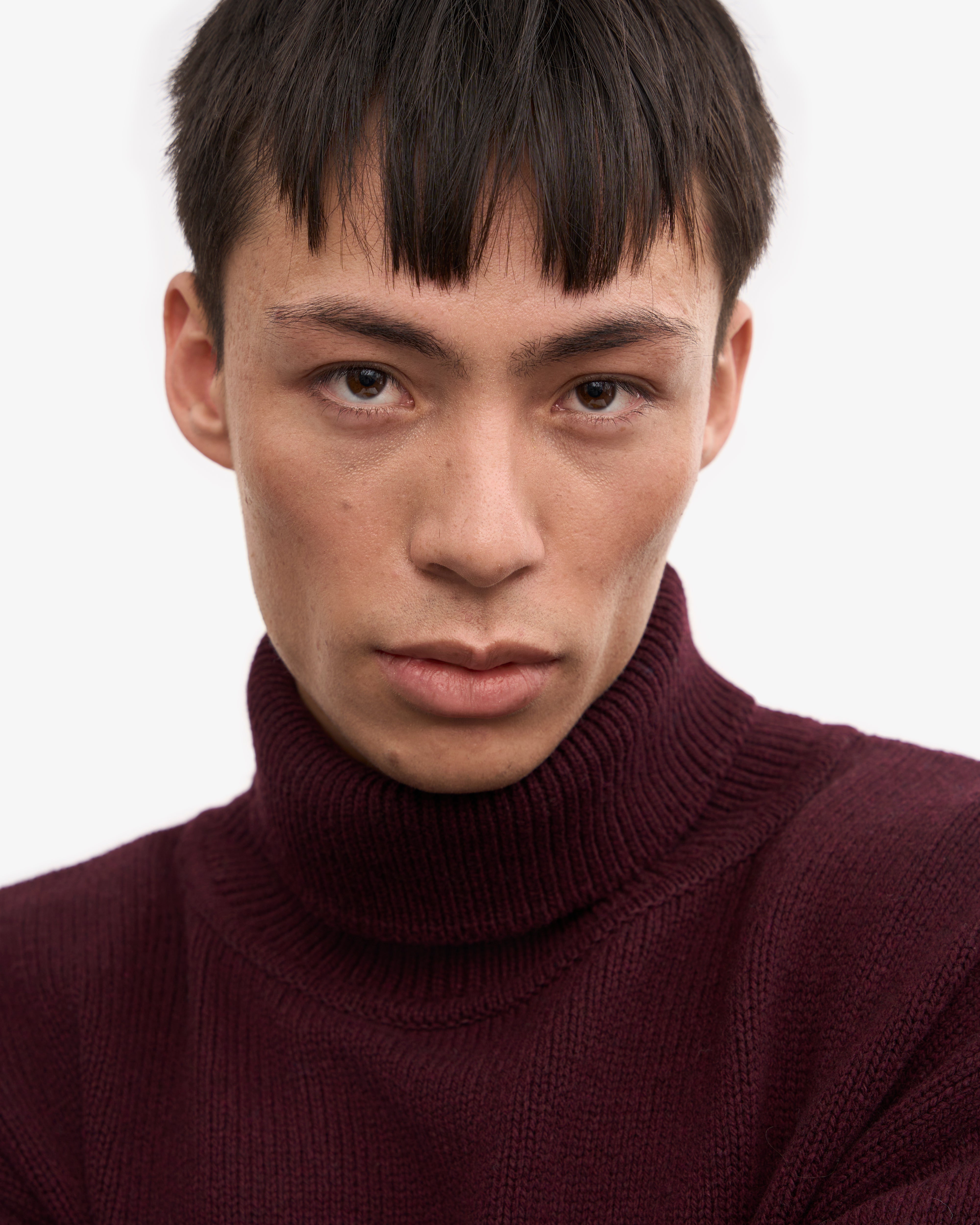 Premium Merino Wool Turtleneck Sweater for Women - Warm Oxblood Red Winter Pullover - Perfect for Office, Date Night & Cold Weather Fashion