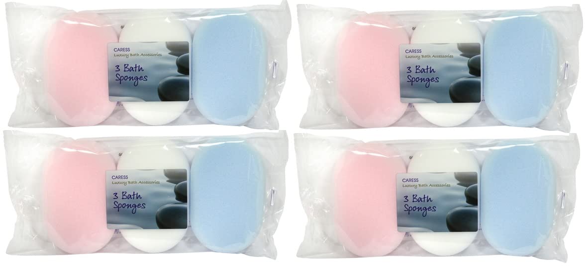 Premium Luxury Bath Sponge Set - 12 Pack Soft Exfoliating Body Scrubbers for Adults | Gentle Skin Care & Relaxing Bath Time Essentials