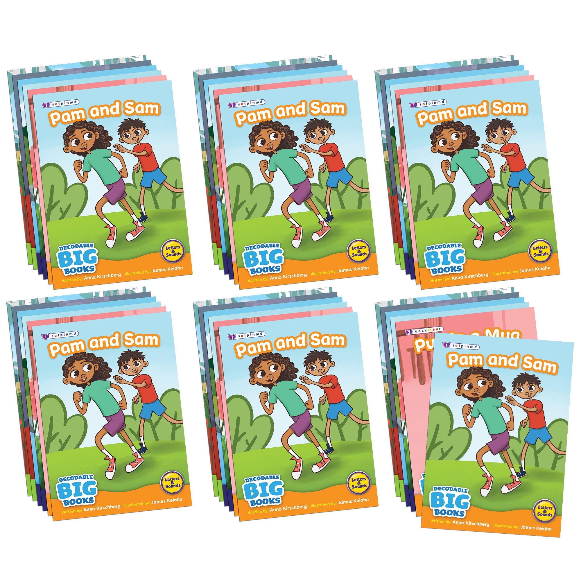 Beanstalk Books 6-Piece Decodable Big Books Fiction Set for Early Reading | Phonics Learning Resources for Kindergarten & 1st Grade | Perfect for Classroom & Homeschool Reading Activities