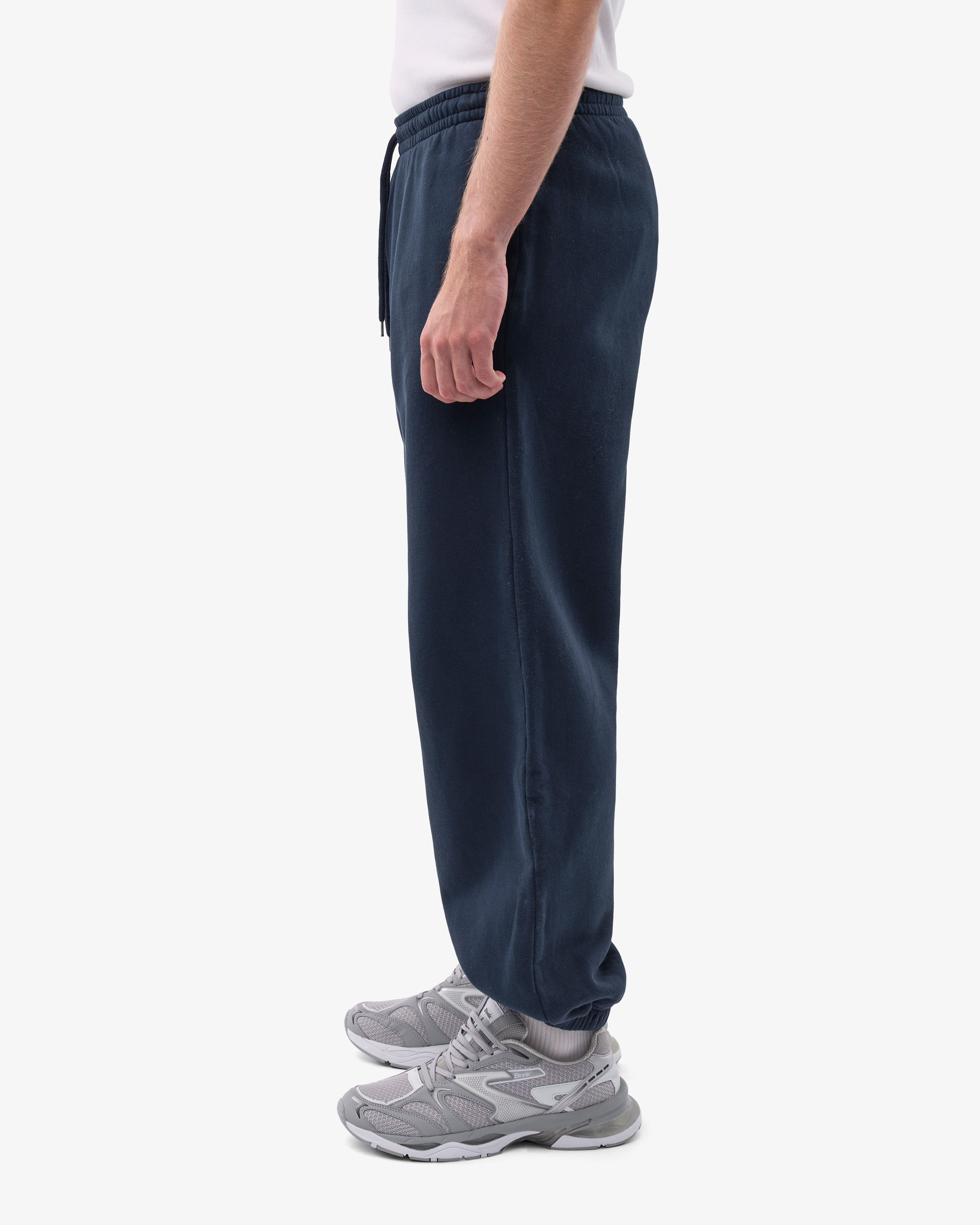 Organic Relaxed Sweatpants for Women - Soft Cotton Lounge Pants in Navy Blue - Perfect for Yoga, Home Comfort & Casual Wear
