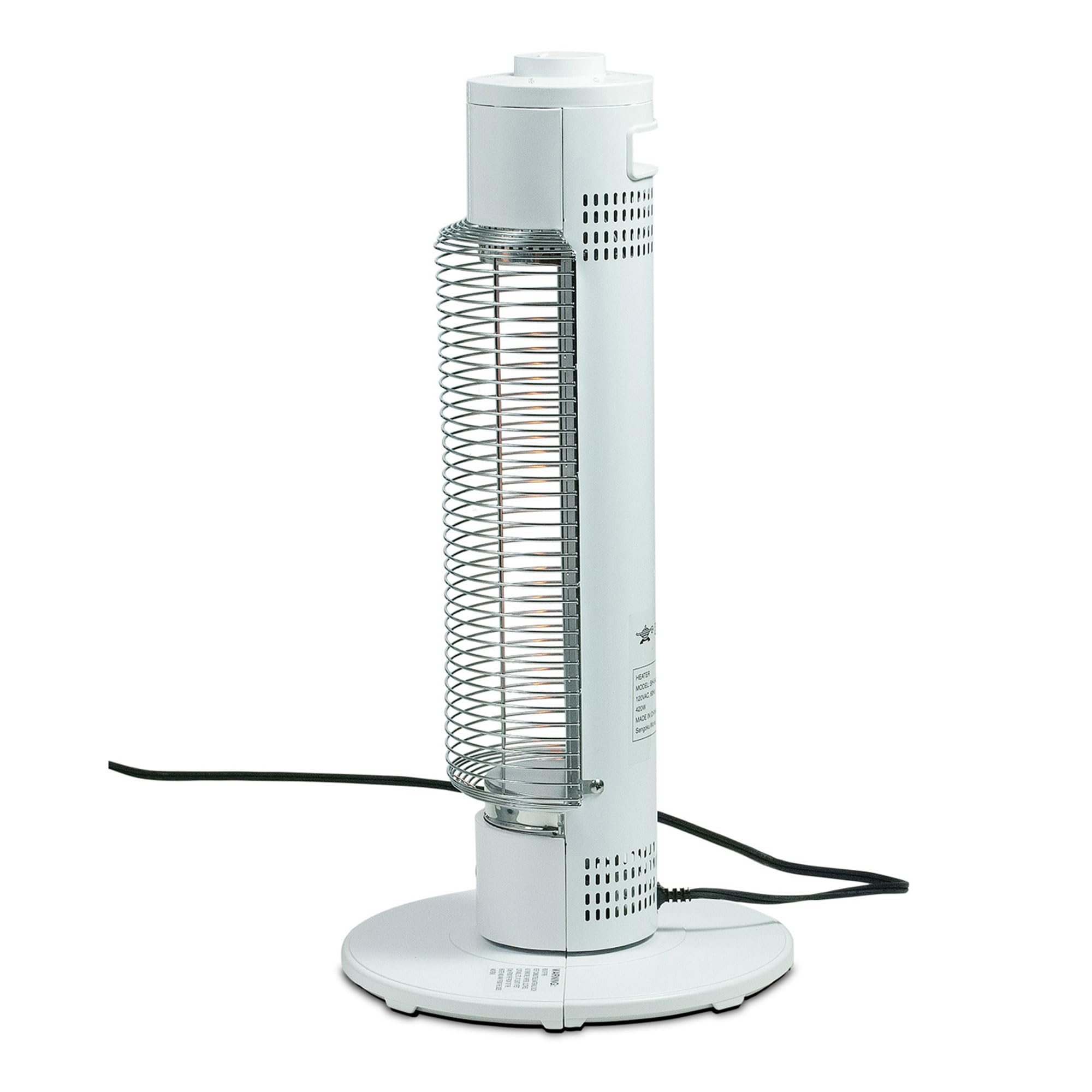 Sengoku HeatMate Portable Electric Space Heater - 1500W Fast Heating Graphite Tower for Small Rooms, Home Office & Workshop - Energy Efficient & Quiet - Perfect for Winter, Bedroom & Desk Use (White)