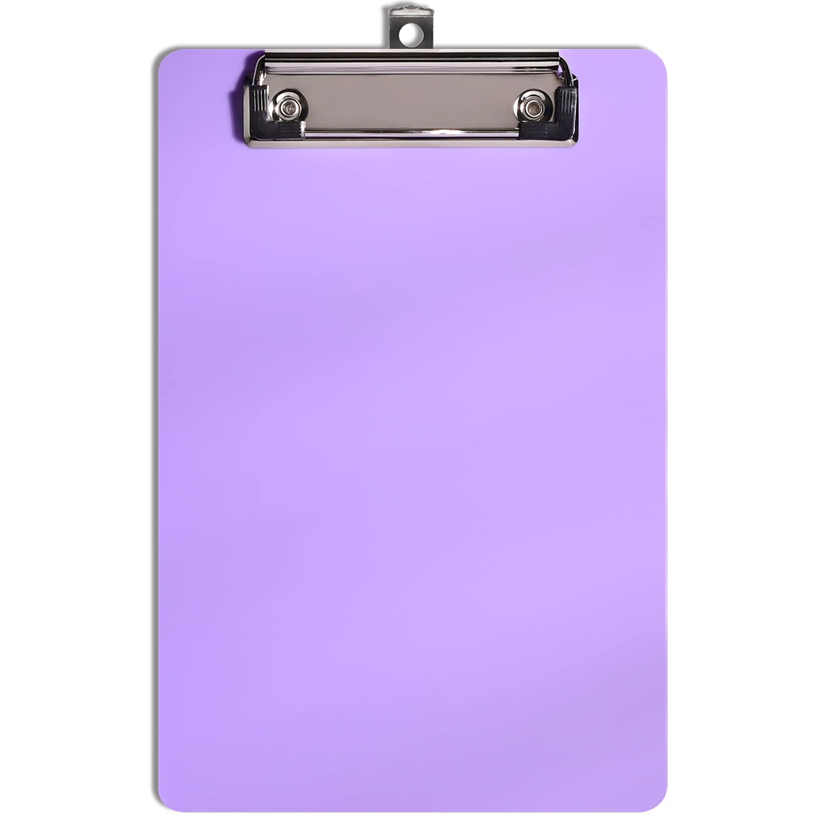 Hongri A5 Plastic Clipboard - 6x9 Inch Mini Purple Clip Board for Students, Kids & Office Use | Low Profile Clip, Lightweight & Durable | Perfect for School, Home, Office & Travel Organization