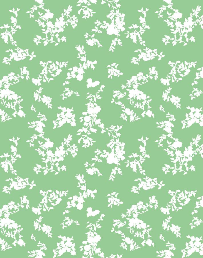 Clare V. Françoise Floral Wallpaper - Spring Green Botanical Design for Living Room & Bedroom Decor