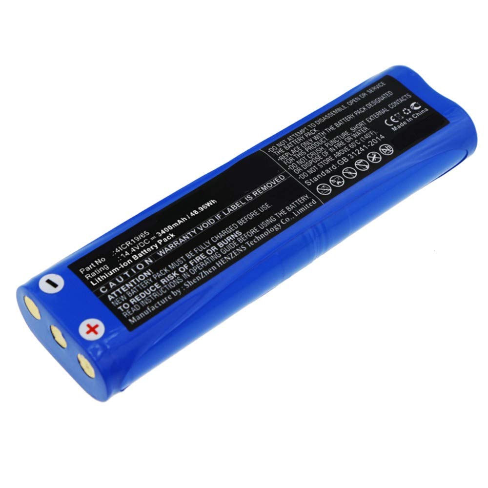Synergy Digital 14.4V 3400mAh Li-ion Replacement Vacuum Cleaner Battery - Compatible with Bissell 4ICR19/65 Models - Perfect for Home Cleaning, Pet Hair Removal & Car Detailing